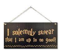 CARISPIBET Plaque décorative amusante « I solemnly swear I'm up to no good! » - 15,2 x 30,5 cm
