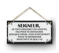 CARISPIBET Seigneur | Enseigne décorative pour la maison, foi & religion, croyance, gratitude, décoration de salon, cadeau 15,2 x 30,5 cm