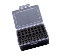 CARISSETT 54 emplacements pour piles rechargeables 2 A 3 A avec compartiments réglables pour la maison, le garage, le tiroir, étui de batterie transparent