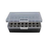 CARISSETT Boîte de rangement transparente anti-choc en polypropylène avec 16 emplacements individuels pour piles AA 3 A