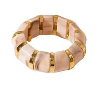 CARISSETT Bracelet élastique rétro en acrylique dégradé, réglable, extensible, empilable, accessoires de bijoux pour un usage quotidien, dégradé de couleur élastique, taille unique, Comme décrit