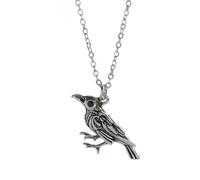 CARISSETT Collier à breloques gothique en forme de corbeau avec style punk complexe en alliage unisexe tendance pour concerts au quotidien Collier corbeau vintage en alliage
