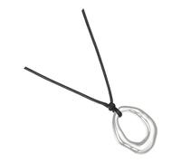 CARISSETT Collier à pendentif géométrique unique à porter au quotidien, accessoire de mode moderne, texture en alliage, convient pour un usage quotidien, breloque en forme de cœur, irregular, Comme