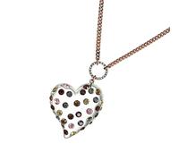 CARISSETT Collier avec pendentif en forme de cœur en cristal - Longueur réglable - Alliage - Matériaux : alliage - Accessoire romantique - Collier d'amour