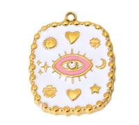 CARISSETT Collier avec pendentif en forme de main et cœur en acier inoxydable - 11 styles - Cadeau portable - Tendance - Pendentif géométrique, taille unique, Comme décrit, Comme décrit.