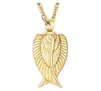 CARISSETT Collier commémoratif en acier pour cendres d'animaux domestiques, pendentif souvenir pour cendres - Cadeau personnalisé - Bijoux de crémation pour animal domestique