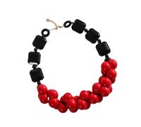 CARISSETT Collier de perles multirangs Style rétro Bijoux Festival Confortable Accessoire ethnique Rétro Festival Collier, taille unique, Comme décrit, Comme décrit.