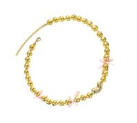 CARISSETT Collier de perles unique avec un nœud délicat pour les femmes élégantes. Accessoire de bijoux fait à la main, taille unique, Comme décrit, Comme décrit.