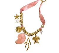 CARISSETT Collier en acier inoxydable poli avec motif coquillage inspiré de la nature