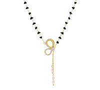 CARISSETT Collier en alliage scintillant avec perles de culture, fermeture réglable, accessoire de tous les jours