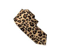 CARISSETT Cravate tendance pour homme avec motif unique à pois en polyester pour mariages, banquets et réunions sociales Imprimé léopard, D, taille unique