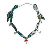 CARISSETT Élégant collier à breloques en forme de champignon et de cœur avec chaîne en velours doux pour femme, bijou tendance, accessoire cadeau, collier léger en cuivre, taille unique, Comme décrit