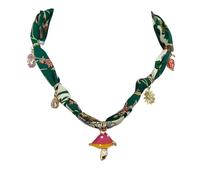 CARISSETT Élégant collier à breloques en forme de champignon et de cœur avec chaîne en velours doux pour femme, bijou tendance, accessoire cadeau, collier léger en cuivre, taille unique, Comme décrit