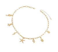 CARISSETT Ensemble de bijoux d'été avec pendentif coquillage 5 styles tendance et chaîne empilable pour accessoires empilables, taille unique, Comme décrit, Comme décrit.