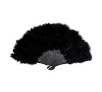 CARISSETT Éventail décoratif portable à plumes douces avec design léger Idéal pour les portraits de mariée et les accessoires de fête de mariée