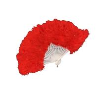 CARISSETT Éventail décoratif portable à plumes douces avec design léger Idéal pour les portraits de mariée et les accessoires de fête de mariée