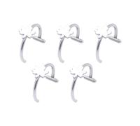 CARISSETT Faux anneaux de lèvre sans piercing à clipser en acier inoxydable confortable pour discothèque fournitures de fête faciles à porter, taille unique, Comme décrit, Comme décrit.