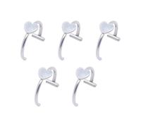 CARISSETT Faux anneaux de lèvre sans piercing à clipser en acier inoxydable confortable pour discothèque fournitures de fête faciles à porter, taille unique, Comme décrit, Comme décrit.