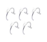 CARISSETT Faux anneaux de lèvre sans piercing à clipser en acier inoxydable confortable pour discothèque fournitures de fête faciles à porter, taille unique, Comme décrit, Comme décrit.