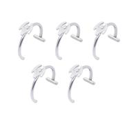 CARISSETT Faux anneaux de lèvre sans piercing à clipser en acier inoxydable confortable pour discothèque fournitures de fête faciles à porter, taille unique, Comme décrit, Comme décrit.