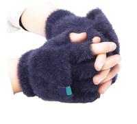 CARISSETT Gants demi-doigts pour temps froid avec coque ouverte pour utilisation sur smartphone, cyclisme, voyage, extérieur, intérieur, hiver, faux doigts