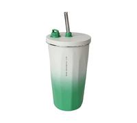 CARISSETT Gobelet isotherme en acier inoxydable avec couvercle à paille - Récipient à boisson de qualité alimentaire pour les trajets quotidiens, le sport - Bouteille d'eau isotherme en acier