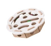 CARISSETT Jouet puzzle en feutre pour chats avec cloches amovibles - Design puzzle interactif - Stimulation mentale - Coffre-fort à trous multiples - Labyrinthe pour chats