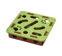 CARISSETT Jouet puzzle en feutre pour chats avec cloches amovibles - Design puzzle interactif - Stimulation mentale - Coffre-fort à trous multiples - Labyrinthe pour chats