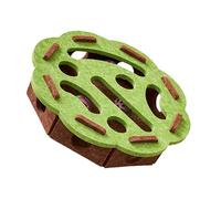 CARISSETT Jouet puzzle en feutre pour chats avec cloches amovibles - Design puzzle interactif - Stimulation mentale - Coffre-fort à trous multiples - Labyrinthe pour chats