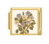 CARISSETT Lien de bande Outil Sangle Lien Connecteur Fleur Thème Bande Attachement Acier Inoxydable Texture Collier Modulaire, taille unique, Comme décrit, Comme décrit.