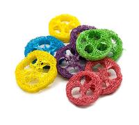 CARISSETT Lot de 20 jouets à mâcher naturels faits à la main pour aider la digestion des petits animaux en luffa à mâcher pour lapins