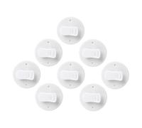 CARISSETT Lot de 8 attaches antidérapantes pour rideau de douche - Maintien serré contre la pression de l'eau - Fermoirs pour salle de bain - Coupe-vent