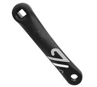 CARISSETT Manivelle de vélo de montagne en alliage d'aluminium gauche à chaîne unique carrée/losange/cannelures pour gaucher