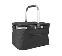 CARISSETT Panier à nourriture de camping résistant à l'eau avec compartiment isotherme et design pliable en tissu texturé pour réunions de groupe Panier de refroidissement portable