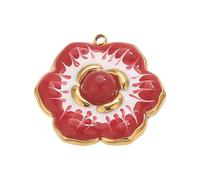 CARISSETT Pendentif floral en acier inoxydable pour fabrication de bijoux et accessoires d'artisanat Pendentif en acier inoxydable pour collier, taille unique, Comme décrit, Comme décrit.