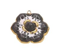 CARISSETT Pendentif floral en acier inoxydable pour fabrication de bijoux et accessoires d'artisanat Pendentif en acier inoxydable pour collier, taille unique, Comme décrit, Comme décrit.