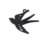 CARISSETT Pendentif oiseau ajouré délicat élégant en métal hirondelle pour collier et boucles d'oreilles fait à la main Accessoires pendentif oiseau minimaliste, taille unique, Comme décrit, Comme