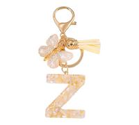 CARISSETT Porte-clés papillon et lettre - Article de bijoux combiné avec des pompons - Accessoire de pendentif pour un usage quotidien - Personnalisable, ZZ, taille unique
