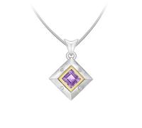 CARISSIMA - 5.42.9697 - Collier Femme - Or (9 cts) de Bicolore 4.8 Gr - Améthyste