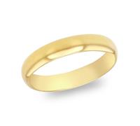 CARISSIMA Alliance unisexe en or jaune 9 carats 4 mm confortable, Or, Pas de pierre précieuse