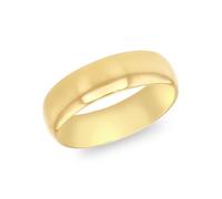 CARISSIMA Alliance unisexe en or jaune 9 carats 6 mm confortable, Or, Pas de pierre précieuse