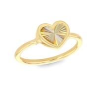 CARISSIMA Bague femme en or jaune 9 carats cœur arc-en-ciel taille M