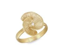 CARISSIMA Bague pour femme en or jaune 9 carats avec diamant 0,01 ct, Or