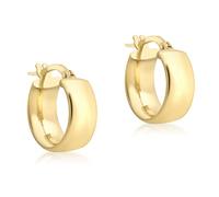 CARISSIMA Boucles créoles anneau 14 mm en or jaune 9 ct