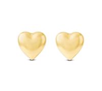 CARISSIMA Boucles d’oreilles femme en or jaune 9 ct cœur 4 mm puces