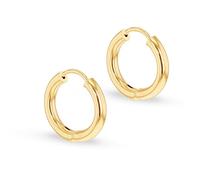 CARISSIMA Boucles d’oreilles femme en or jaune 9 ct diamant et aigue-marine croisées pendantes