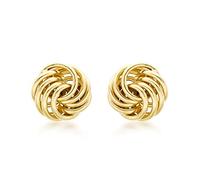 CARISSIMA Boucles d’oreilles puces mini-rose en or jaune 9 ct pour femmes