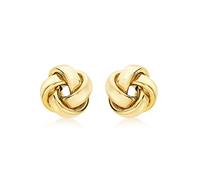 CARISSIMA Boucles d’oreilles puces nœud de 11 mm en or jaune 9 ct pour femmes