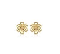 CARISSIMA Boucles d’oreilles puces satinées et polies 7,5 mm en or jaune 9 ct pour femmes