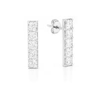 Carissima - Boucles d'Oreille - Femme - Or Blanc 375/1000 (9 Cts) 0.4 Gr - Oxyde de zirconium - 5.57.6879